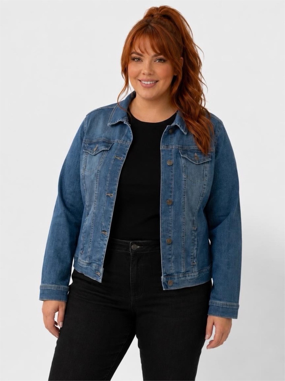 Vintage America Blue Denim Jacket for Women